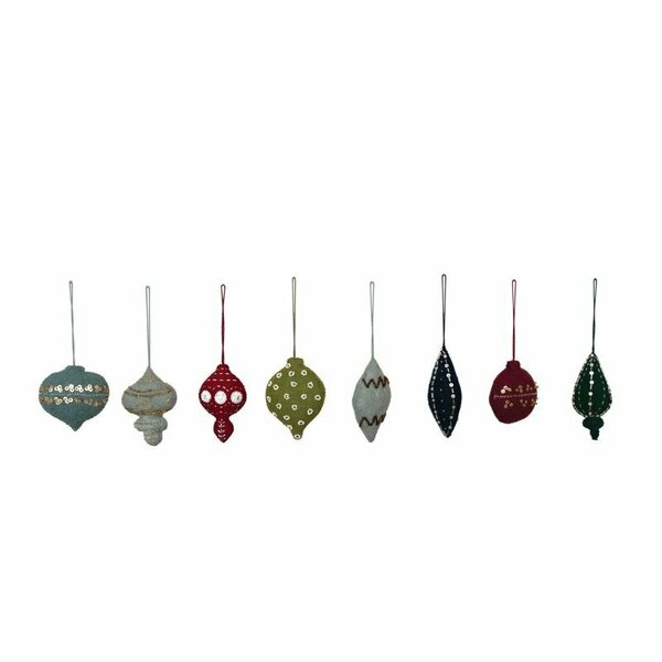 Creative Co-Op ORNAMENT WOOL FLT AST 5in. XS0256A